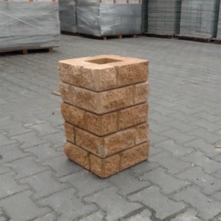 блок малий декоративний для стовпа (30х30х10) чотиристоронній скол світлоперсиковий АКЦІЯ Вишневе