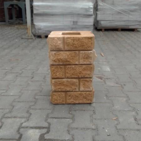 блок малий декоративний для стовпа (30х30х10) чотиристоронній скол світлоперсиковий АКЦІЯ Вишневе