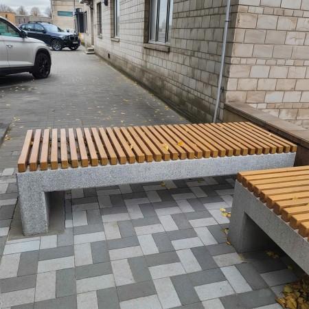 Лавочка Соло с деревянным щитом