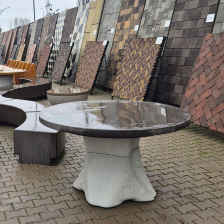 Стіл Пелвес з бетонною кришкою з імітацією фактури дерева