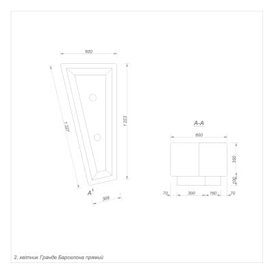 Квітник Гранде-Барселона прямий шліфований (2)