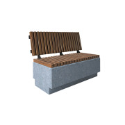 Лавка Гранде-Барселона пряма шліфована з дерев’яним щитом й спинкою (3.1)