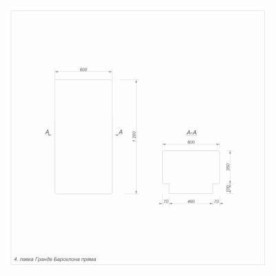 Лавка Гранде-Барселона пряма шліфована (4) Лавка Гранде-Барселона пряма шліфована (4)
