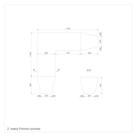 Лавка Ротто кутова (2)