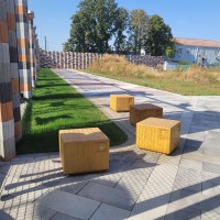 Модерн с натуральной текстурой: Новые бетонные стульчики от "Золотого Мандарина"