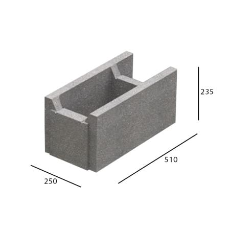 Блок несъемной опалубки (510х250х235)