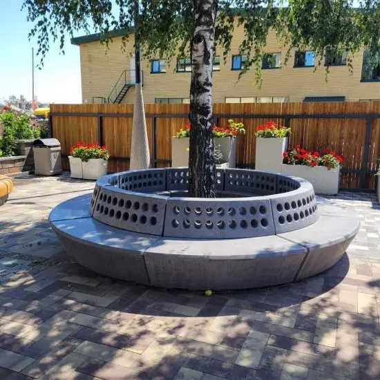 Лавочка Гап радіусна 45 зовнішня з низькою спинкою