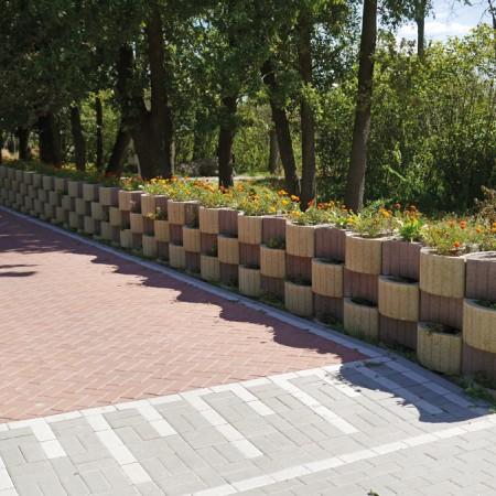 Цветочница вибропрессованная круглая