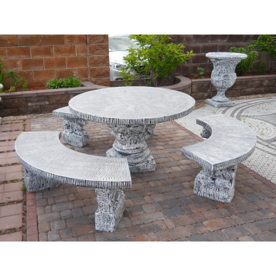 Стіл круглий Супер Лавочки напівкруглі